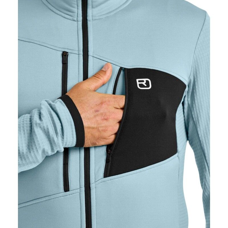Ortovox Fleece Grid Jacket - Merino Fleecejakke - Herrer | Hardloop