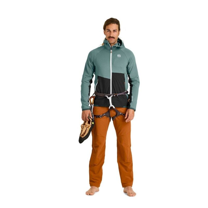 Ortovox Fleece Rib Hoody - Polaire en laine mérinos homme | Hardloop