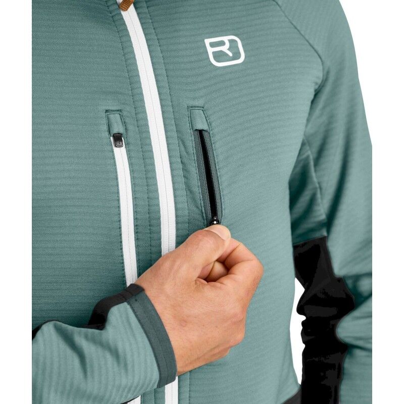 Ortovox Fleece Rib Jacket - Polaire en laine mérinos homme | Hardloop