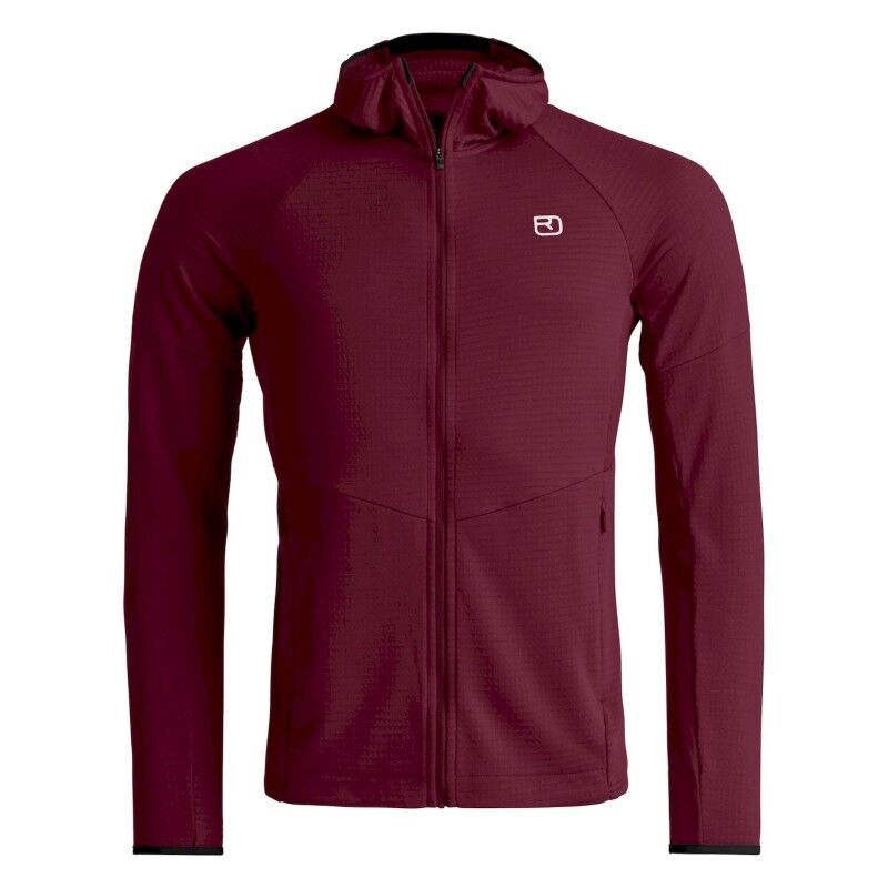 Fleece Light Grid Hoody - Polar z wełny Merino® męski