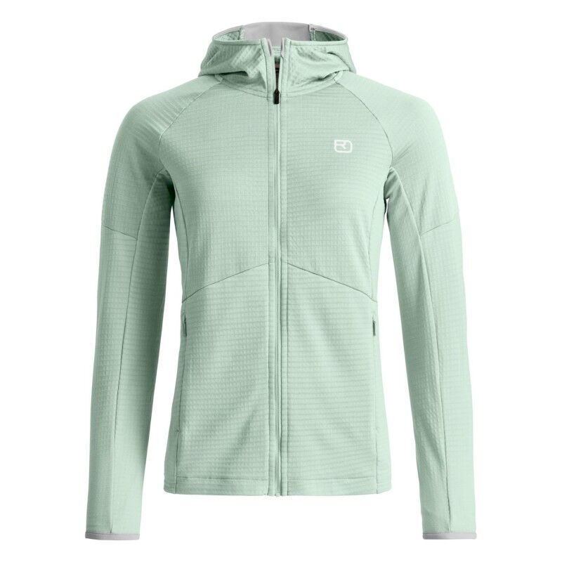 Fleece Light Grid Hoody - Giacca in pile di merino - Donna