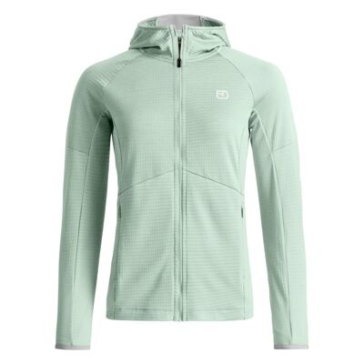 Fleece Light Grid Hoody - Polaire en laine mérinos femme