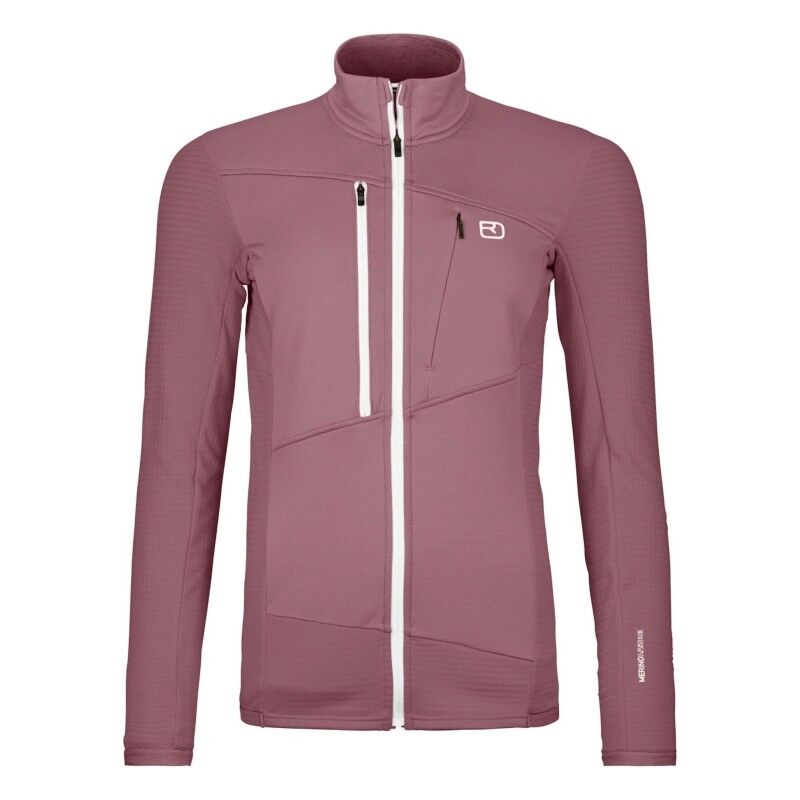 Fleece Grid Jacket - Merino Fleecetakki - Naiset