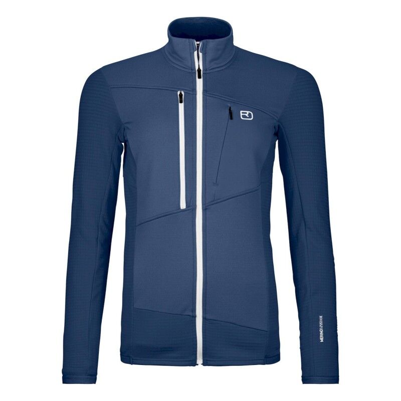 Fleece Grid Jacket - Merino Fleecetakki - Naiset