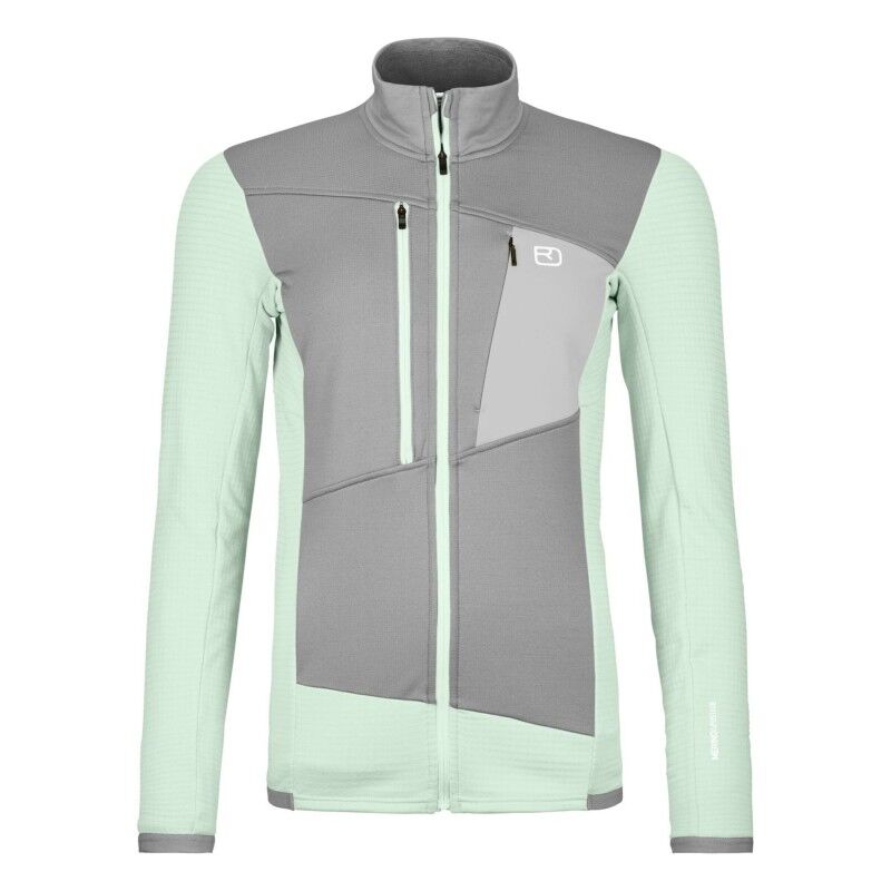 Fleece Grid Jacket - Giacca in pile di merino - Donna