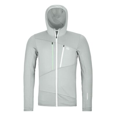 Fleece Grid Hoody - Polar z wełny Merino® męski