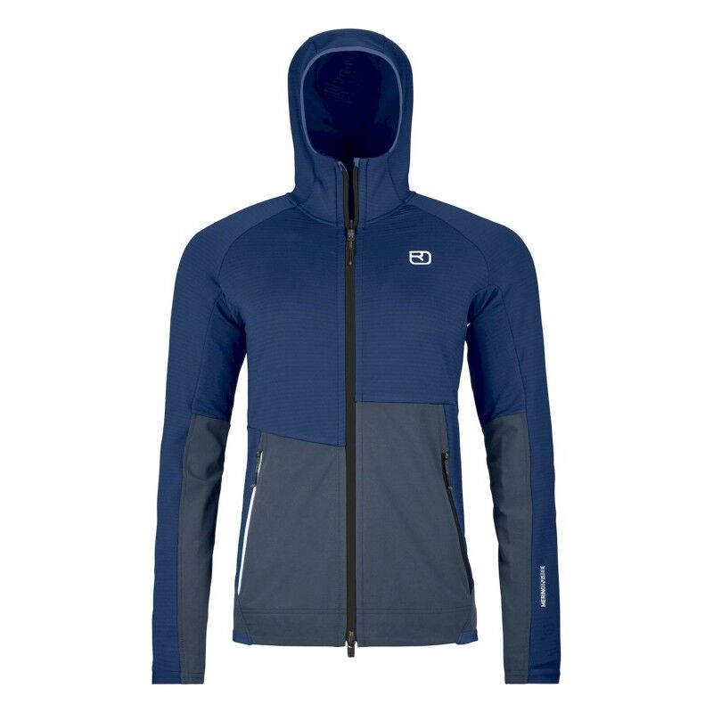Fleece Rib Hoody - Polar z wełny Merino® damski