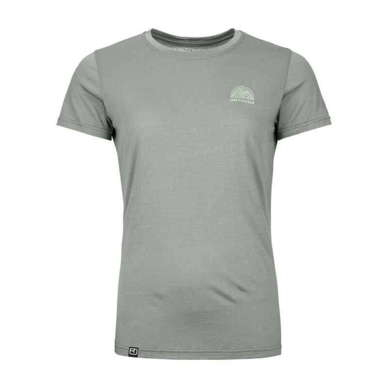 120 Cool Tec Mountain Stripe TS - Maglia merino - Donna