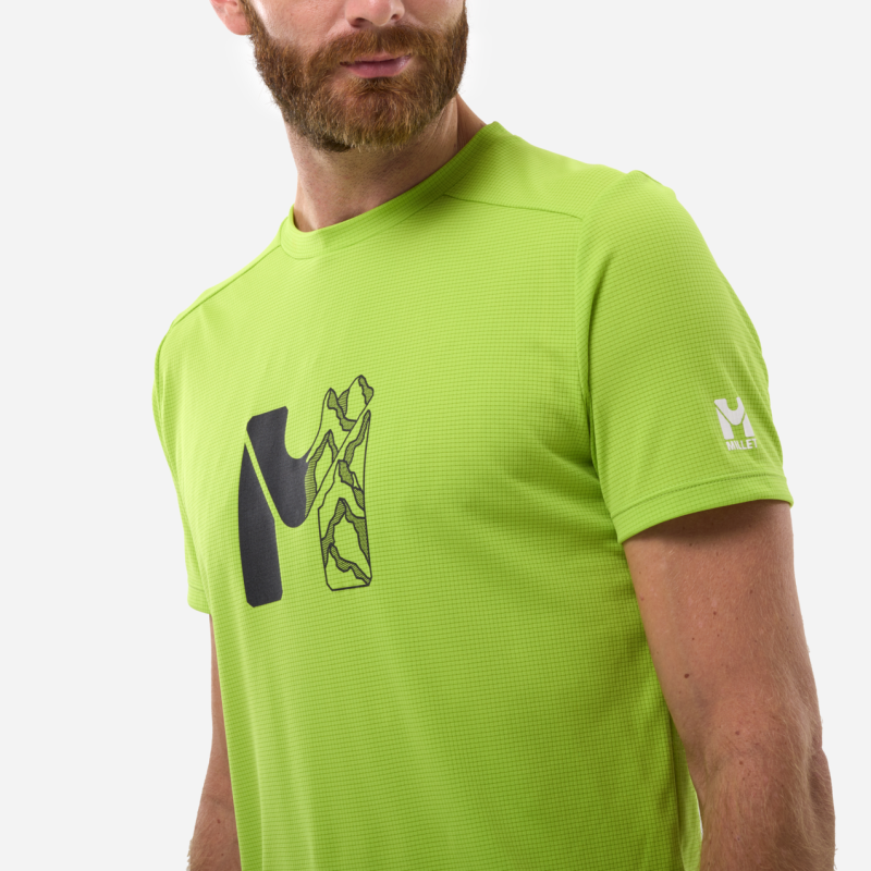 Millet Kamet Map Ts Ss M - T-shirt - Heren | Hardloop