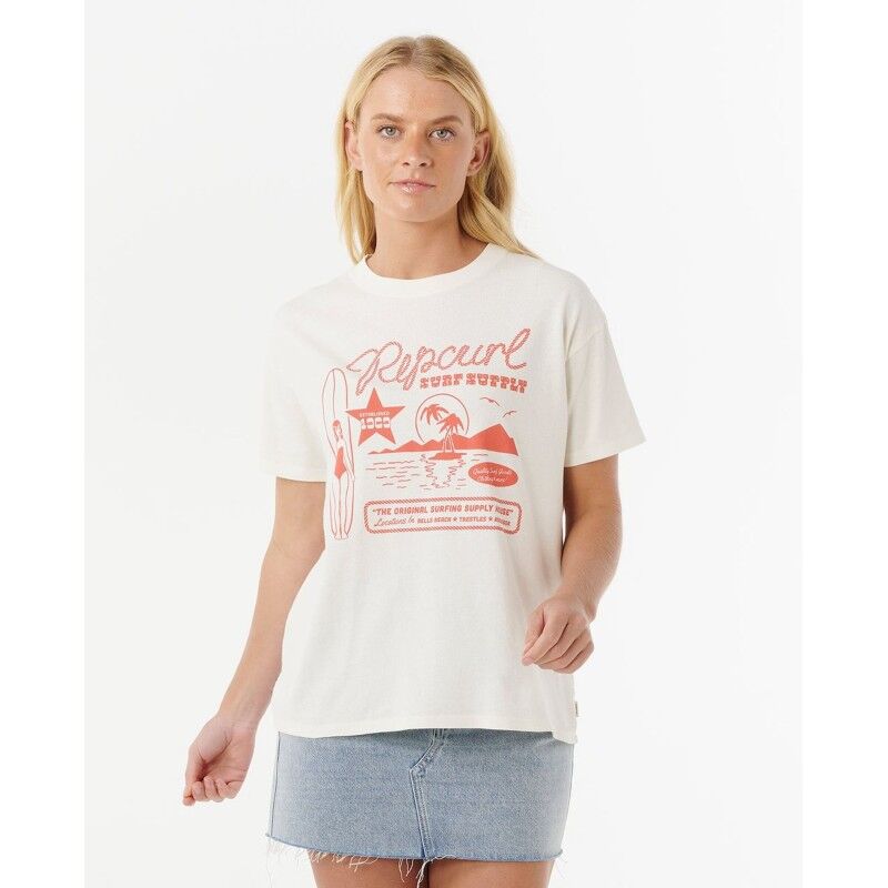 Rip Curl Surf Supply Relaxed Tee - T-shirt - Dames | Hardloop