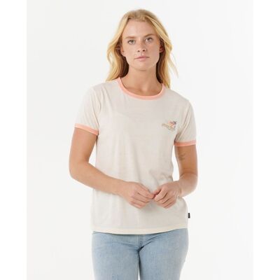 Swell Lines Ringer Tee - T-shirt femme