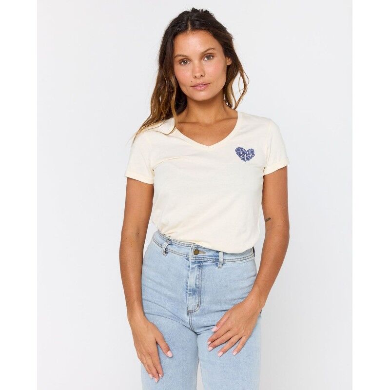 Heart V Neck Tee - T-shirt damski