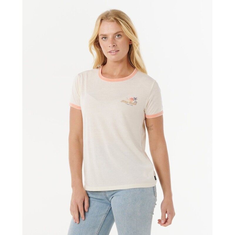 Rip Curl Swell Lines Ringer Tee - T-shirt - Dam | Hardloop