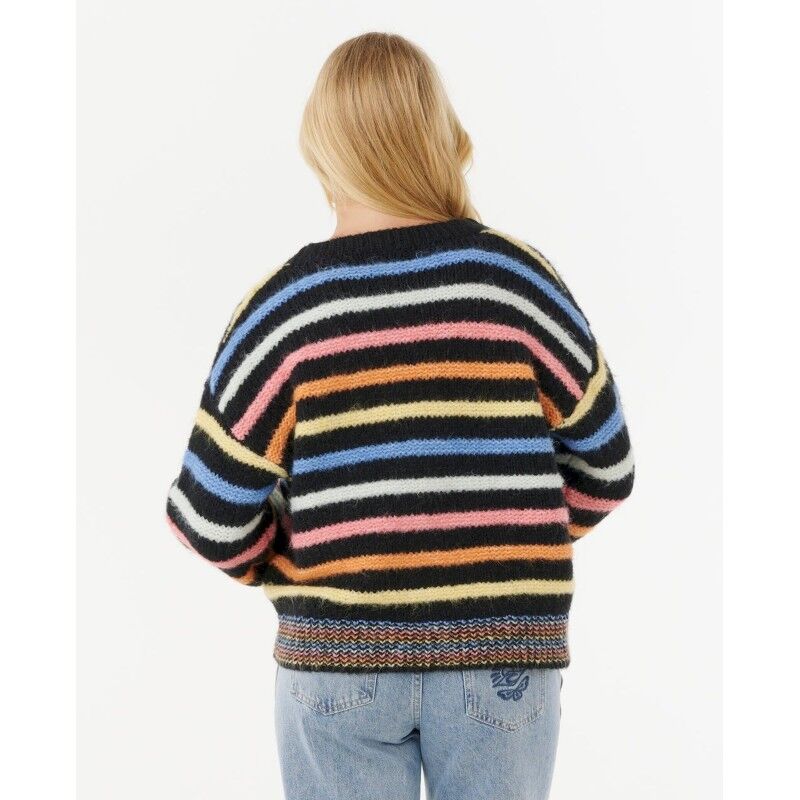 Rip Curl Pacific Rider Stripe Cardi - Damski sweter rozpinany | Hardloop