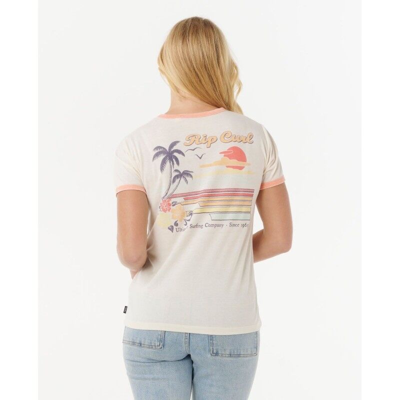 Rip Curl Swell Lines Ringer Tee - Camiseta - Mujer | Hardloop