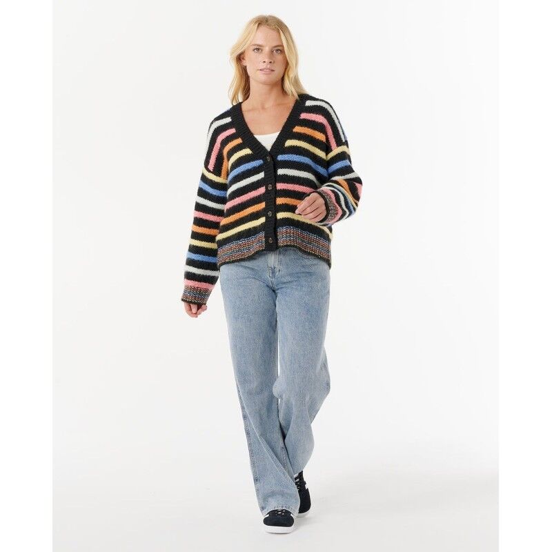 Rip Curl Pacific Rider Stripe Cardi - Damski sweter rozpinany | Hardloop