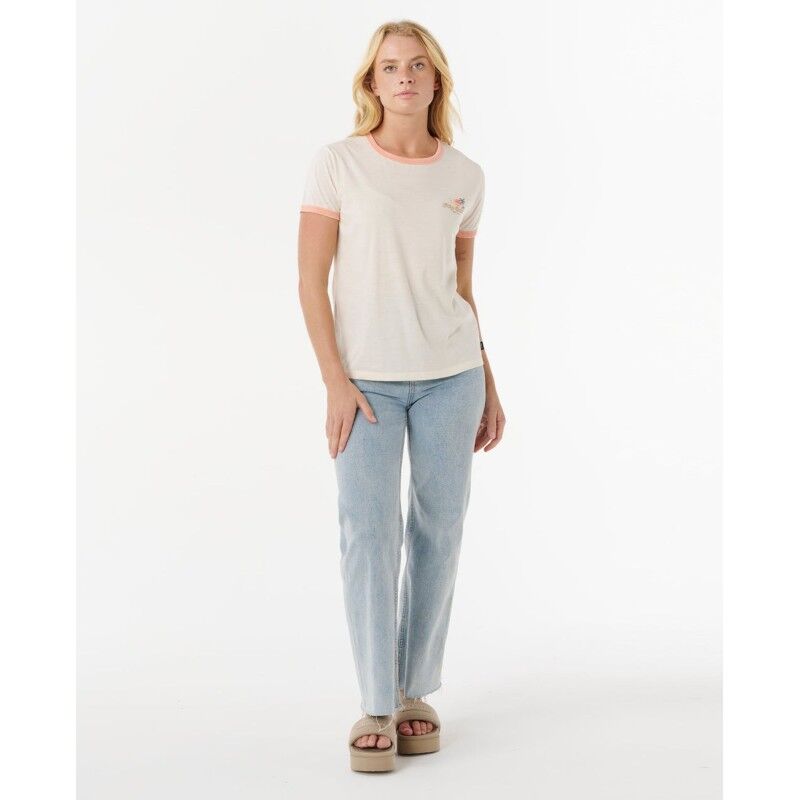 Rip Curl Swell Lines Ringer Tee - T-shirt - Dam | Hardloop