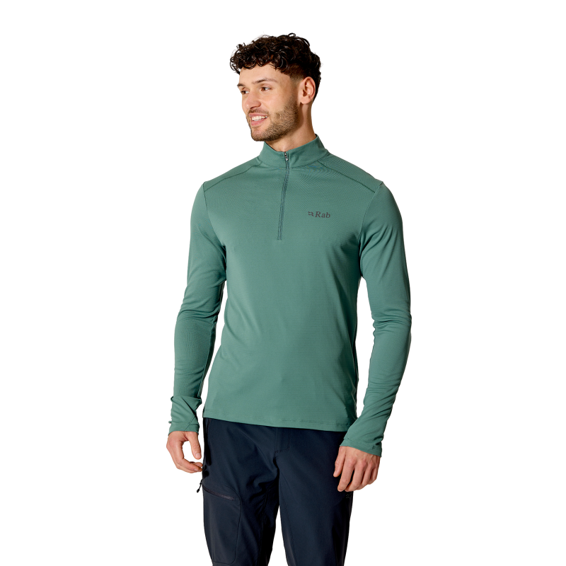 Rab Force LS Zip - T-shirt anti uv homme | Hardloop
