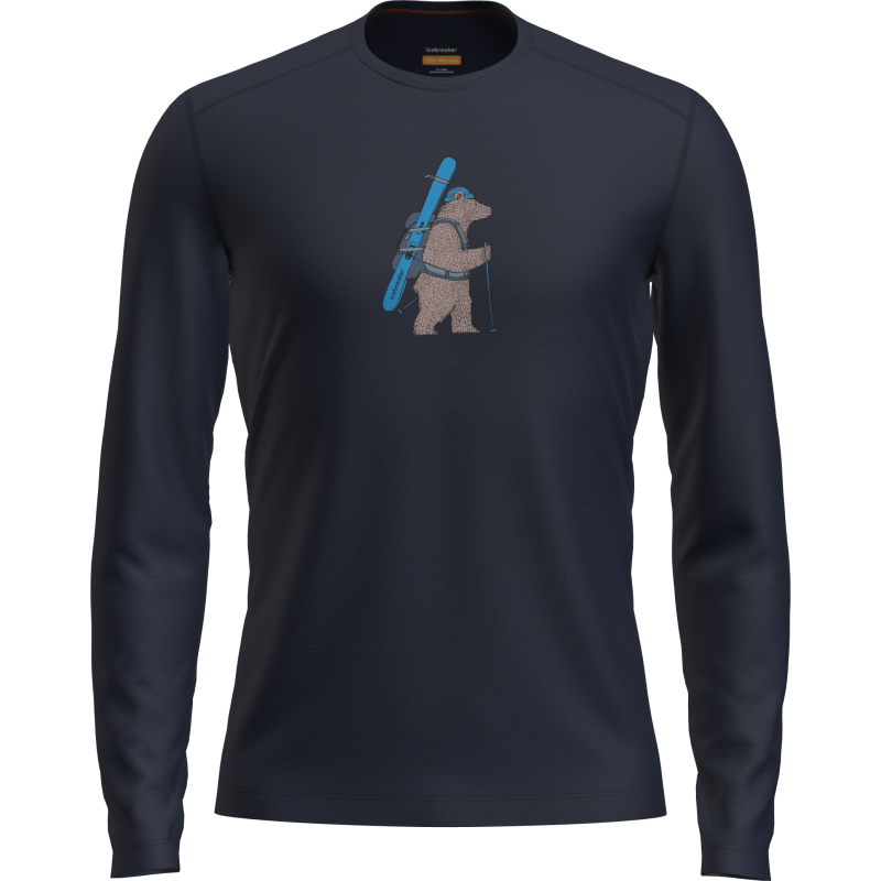 icebreaker Merinos 200 Oasis LS Crewe Bear Tour - Merino Wool Jersey - Men's | Hardloop
