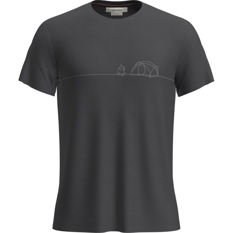 icebreaker Merinos Core SS Tee Single Line Camp - Merinotröja - Herr | Hardloop