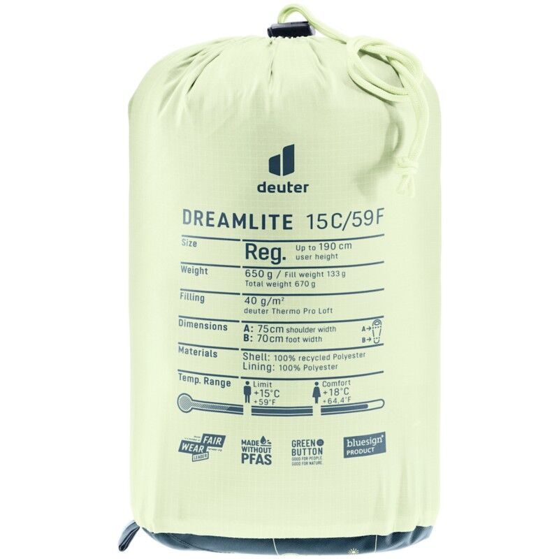deuter Dreamlite 15C / 59F - Saco de dormir | Hardloop