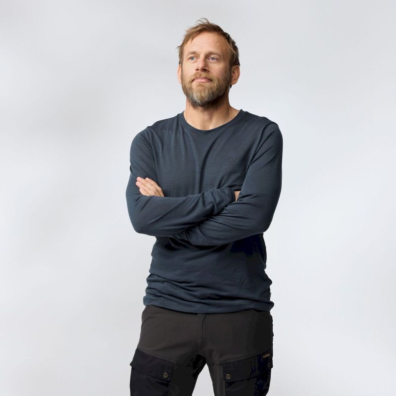 Fjällräven Abisko Wool LS - Camiseta de merino - Hombre | Hardloop