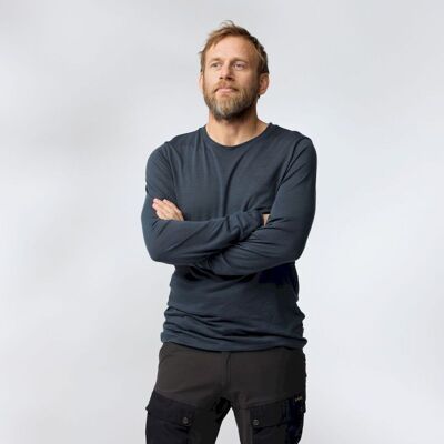 Abisko Wool LS - Merino-t-paidat - Miehet