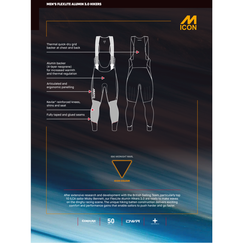Musto Flexlite Alumin 3.0 Hikers - Neopreeni purjehduspuku - Miehet | Hardloop