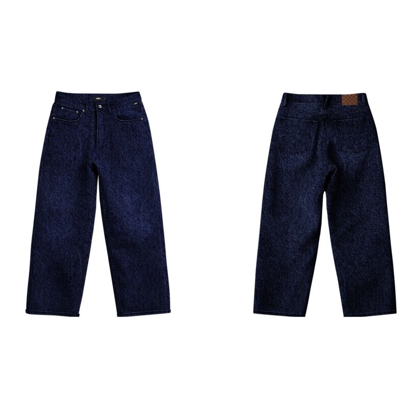 Check-5 Baggy Acid Overdyed Denim Pants - Spodnie męskie