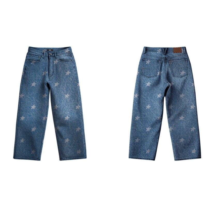 Check-5 Baggy Denim Starmarked Pants - Buks - Herrer