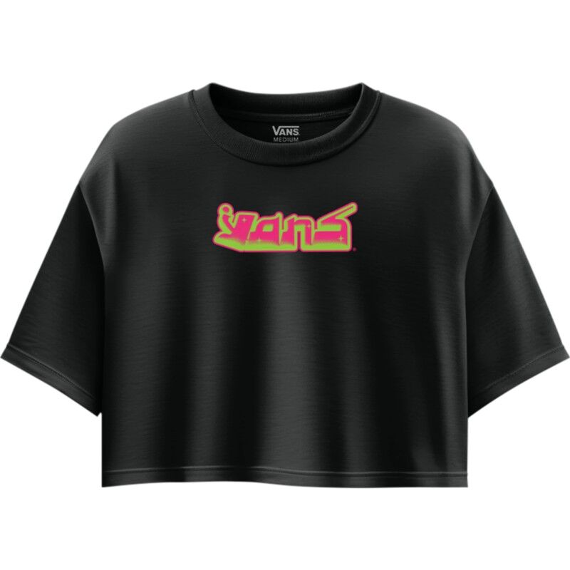 Y2K Boho Relax Crop Ss - T-Shirt - Damen