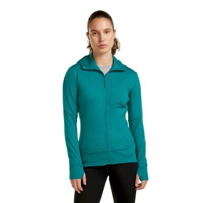 260 Quantum IV LS Zip Hoodie - Polaire en laine mérinos femme