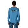Patagonia M's L/S Cap Cool Daily Shirt - Boardshort Logo - T-paita - Miehet | Hardloop