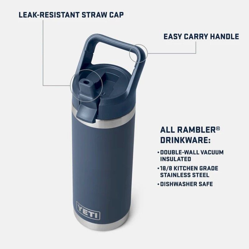 Yeti Rambler 18 oz Straw Bottle - Bouteille isotherme | Hardloop