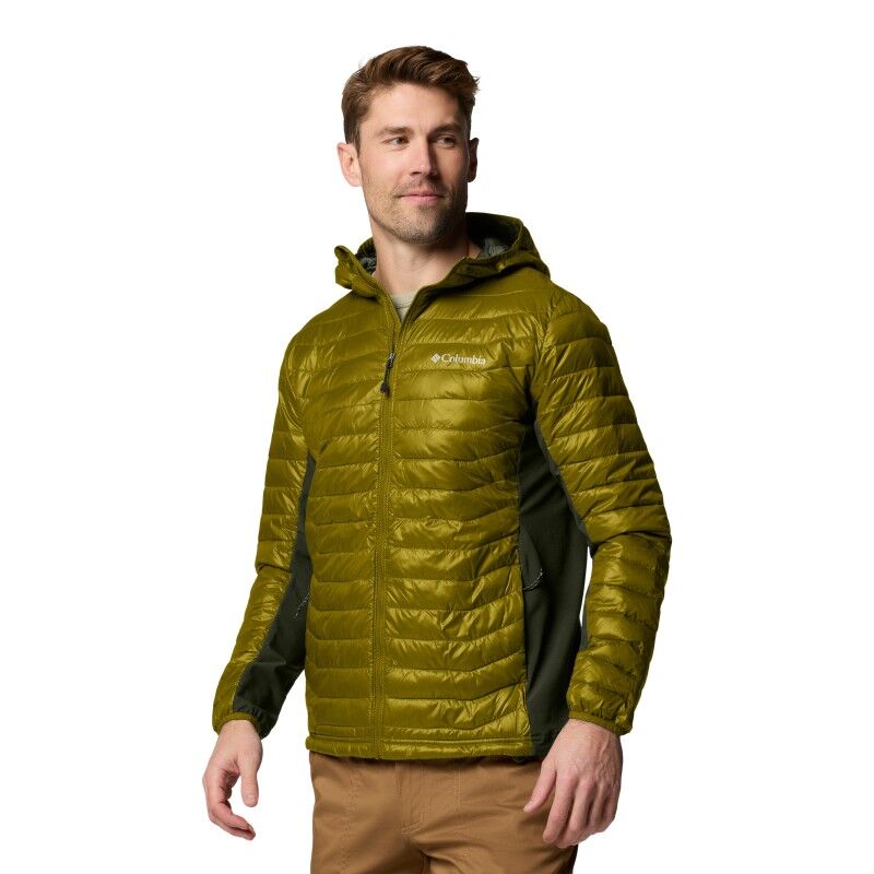 Columbia Powder Pass Hybrid Hooded Jacket - Dunjakke - Herrer | Hardloop