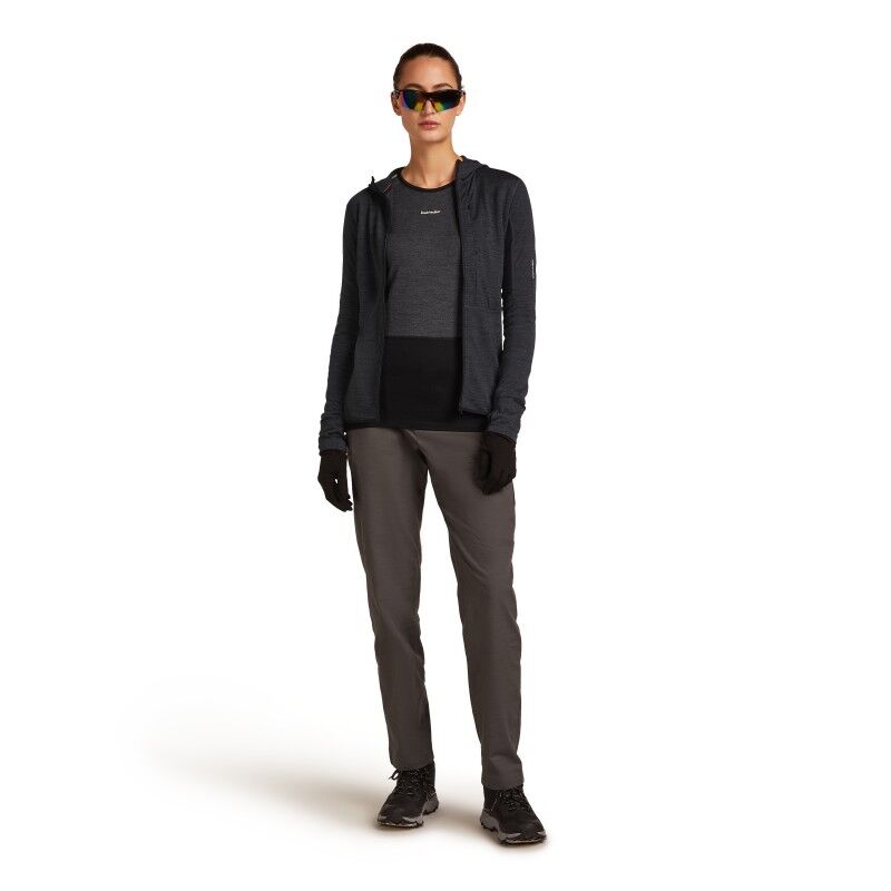 icebreaker 200 RealFleece Descender LS Zip Hoodie - Polaire en laine mérinos femme | Hardloop