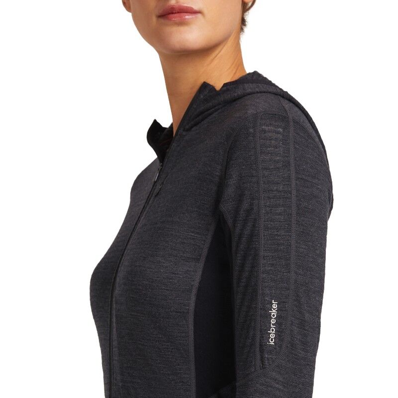 icebreaker 200 RealFleece Descender LS Zip Hoodie - Merino Fleece jacket - Women's | Hardloop