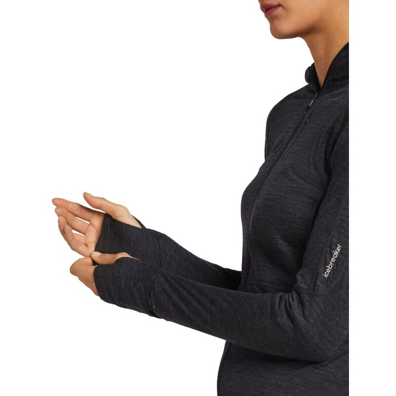 icebreaker 200 RealFleece Descender LS Zip Hoodie - Merino Fleece jacket - Women's | Hardloop