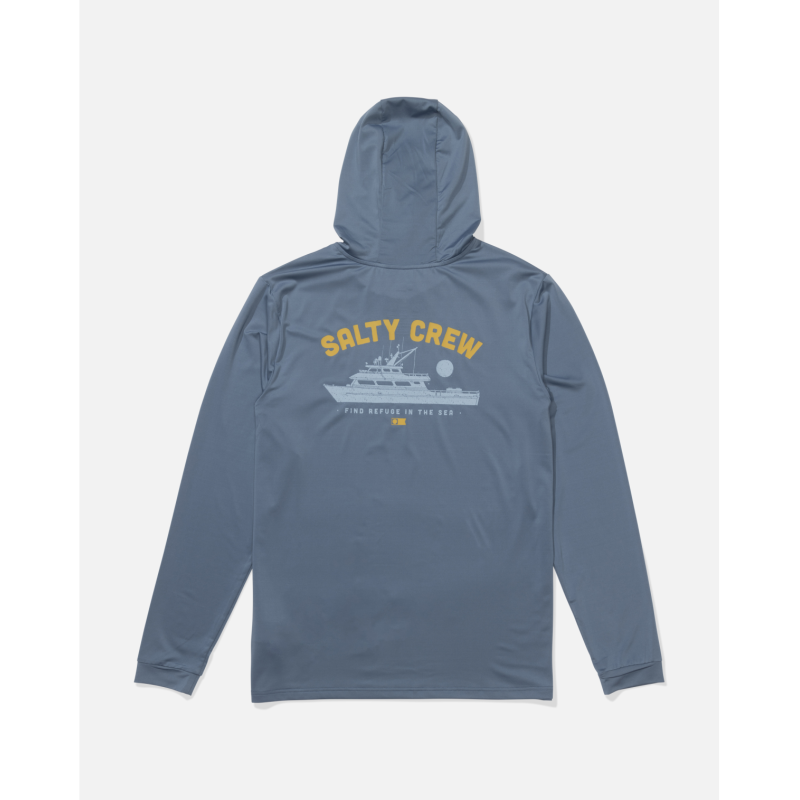 Salty Crew Overnight Hood Sunshirt - UV Protection T-shirt - Men's | Hardloop