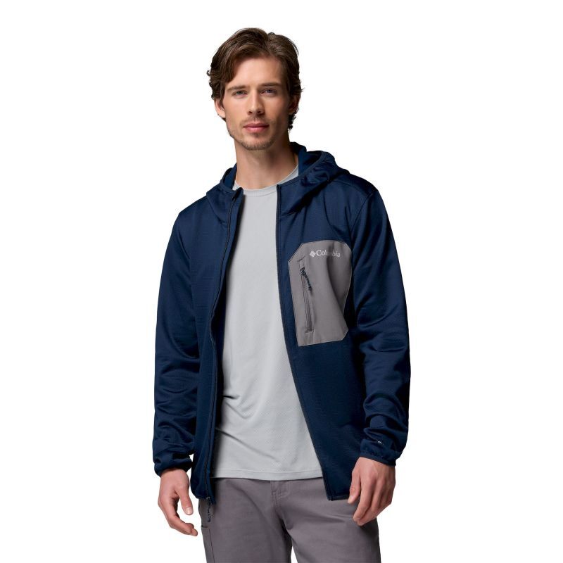 Columbia Tall Heights Hooded Grid Fleece Full Zip - Fleecejacke - Herren | Hardloop