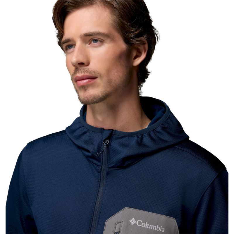 Columbia Tall Heights Hooded Grid Fleece Full Zip - Fleecetröjor - Herr | Hardloop