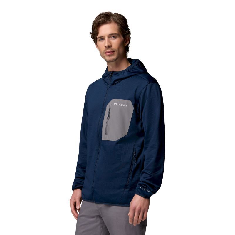 Columbia Tall Heights Hooded Grid Fleece Full Zip - Fleecejacke - Herren | Hardloop