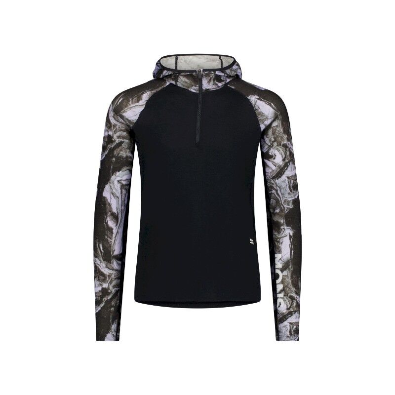 Temple Merino Long Sleeve Hood - Merino Fleecejacka - Herr