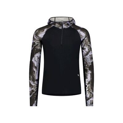 Temple Merino Long Sleeve Hood - Merino Fleecetakki - Miehet