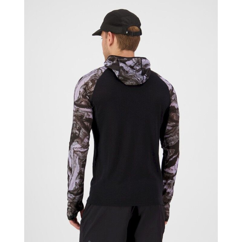Mons Royale Temple Merino Long Sleeve Hood - Merino Fleecejacke - Herren | Hardloop