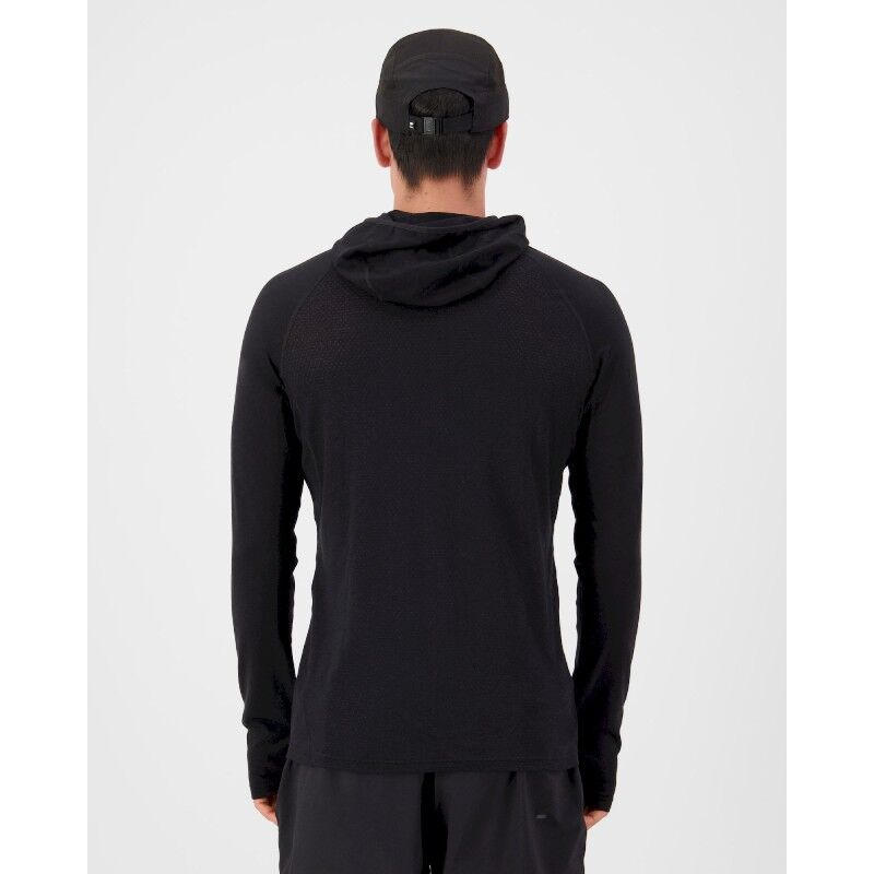 Mons Royale Temple Merino Long Sleeve Hood - Merino Fleecejacke - Herren | Hardloop
