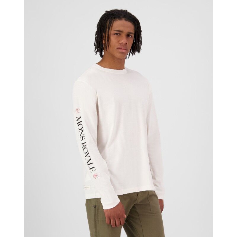 Mons Royale Yonder Merino Organic Cotton Long Sleeve - T-shirt en laine mérinos homme | Hardloop