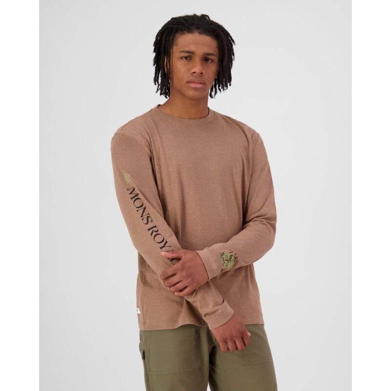 Mons Royale Yonder Merino Organic Cotton Long Sleeve - T-shirt en laine mérinos homme | Hardloop