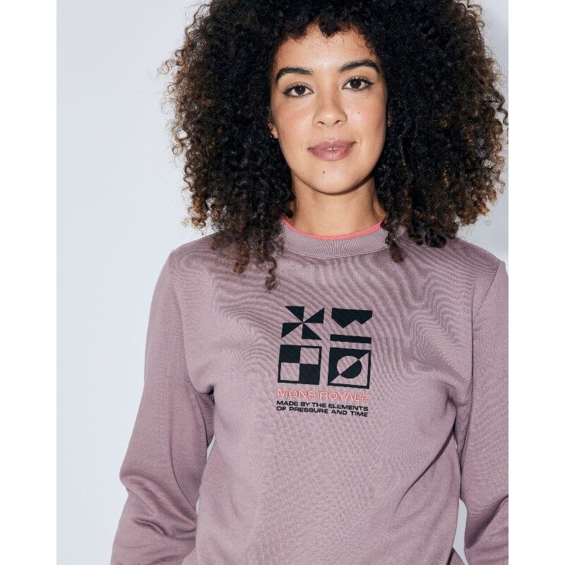 Mons Royale Inversion Merino Crew - Merino sweatere - Damer | Hardloop