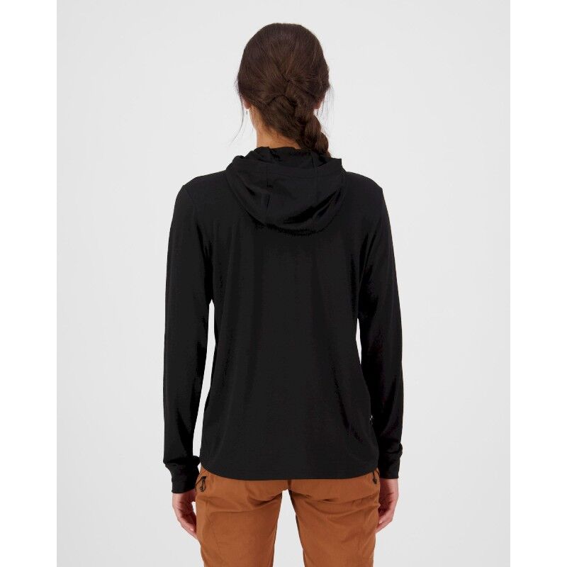 Mons Royale Pivot Merino Long Sleeve Hood - Merinohoodie - Dames | Hardloop